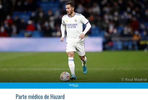 官方:阿扎尔将接受手术 移除右侧腓骨的接骨板